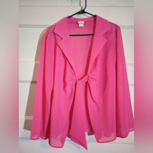 Studio C 14/16 women's pink top sheer